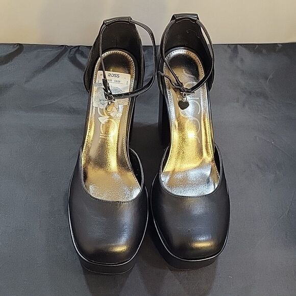 BRAND NEW WOMEN"S SUGAR SKYHIGH LEATHER ANKLE STRAP HEELS - Picture 3 of 16